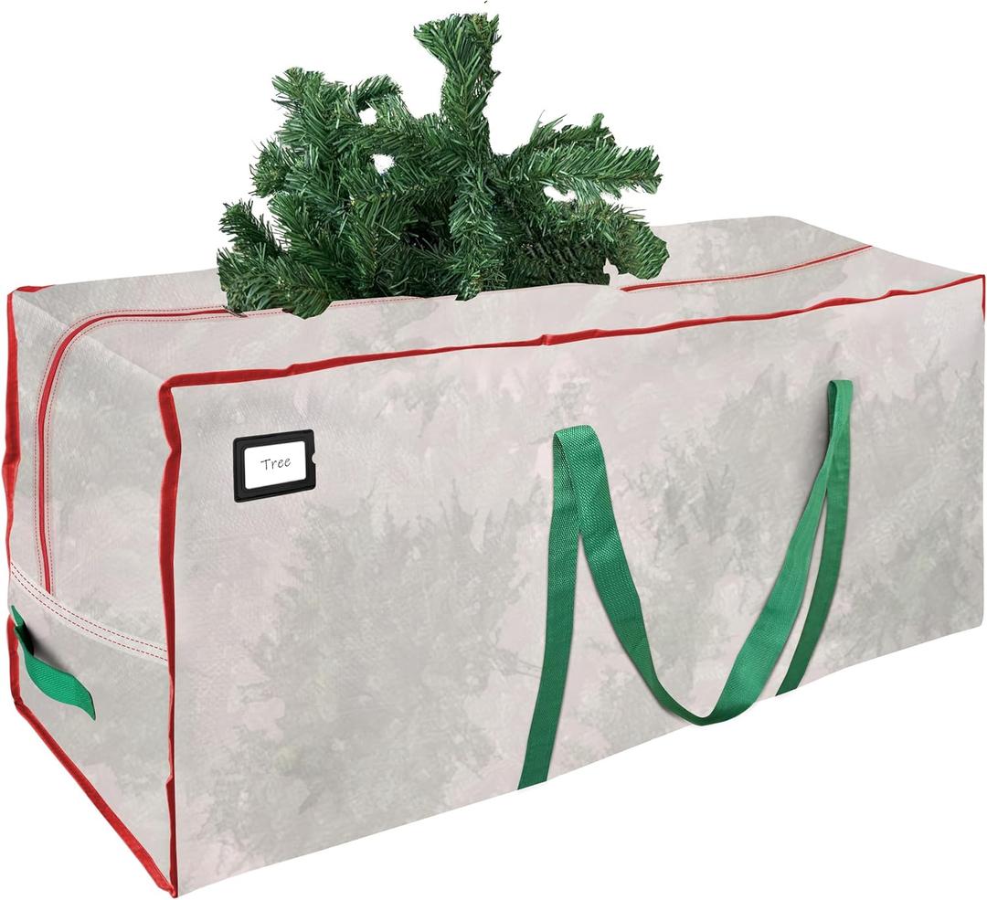 Cosy Family 7.5 ft Christmas Tree Storage Bag - Durable Heavy Duty Extra Large Artificial Xmas Holiday Tree Bag with Reinforced Handles and Dual Zippers Wide Opening - Clear