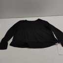 CRZ YOGA Pima Cotton Crewneck Long Sleeve Shirts for Women - Workout Athletic Yoga Casual Tops Soft Plain T-Shirt (Small, Black)