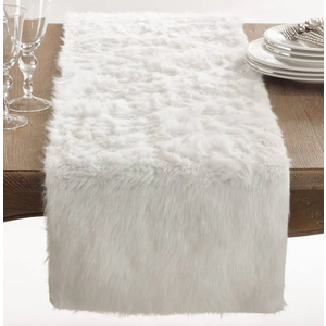 Faux Fur Table Runner, 11.8x23.6 Inch