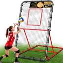 Volleyball Rebounder Net 4x7FT, Large Stability Base Training Equipment