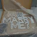 Will You Marry Me? Neon Sign -Size:23inch- Custom Large Wedding LED Neon Light Home Wall Decor Wedding Engagement Party Backdrop Decoration Personalized Gift for Her neon Art-Cool White