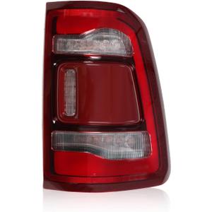 Tail Light Assembly W/Blind Spot (Module NOT Included) Compatible with 2019-2023 RAM 1500 Right Passenger Side Rear Lamp Taillight Red Trim (Right)