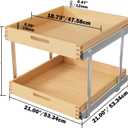 2 Tier Pull Out Drawers for Cabinets 21"W x 21"D, Farmeless&Farme