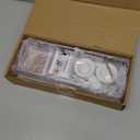 Bxmeet Suction Cup Shower Caddy, Removable Bathroom Organizer Shelf for Shower Storage, No Drilling Clear Square Shower Shelves, Large Capacity & Reusable, Home & Kitchen White