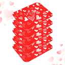 5 Pcs Valentine' s Day Serving Trays 13 x 10 Inch Melamine Heart Decorative Platter Reusable Serving Dishes Red Dessert Trays for Party Decorations Supplies