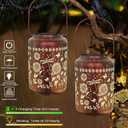 Birthday Gifts for Women Mom Grandma Solar Lanterns Outdoor Waterproof Garden Decor Hanging Metal Lights Outside for Yard,Patio,Backyard,Porch (GaoKuan-Dragonfly)