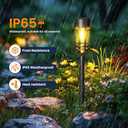 GIGALUMI Solar Pathway Lights 12 Pack, Garden Lights Outdoor Waterproof, Walkwar Solar Powered for Driveway Yard Patio Lawn Garden Decor (Warm White)