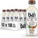 Bai Antioxidant Infused Water Beverage, Molokai Coconut, with Vitamin C and No Artificial Sweeteners, 18 Fluid Ounce Bottle, 12 Pack,  Best by June 12 2028