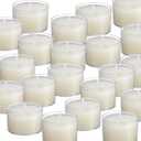 Tuyai Bulk 100 Pack Unscented Clear Cup Tea Light Candles for Dinner, Spa, Party, Wedding,Church, Home Decor Tealights