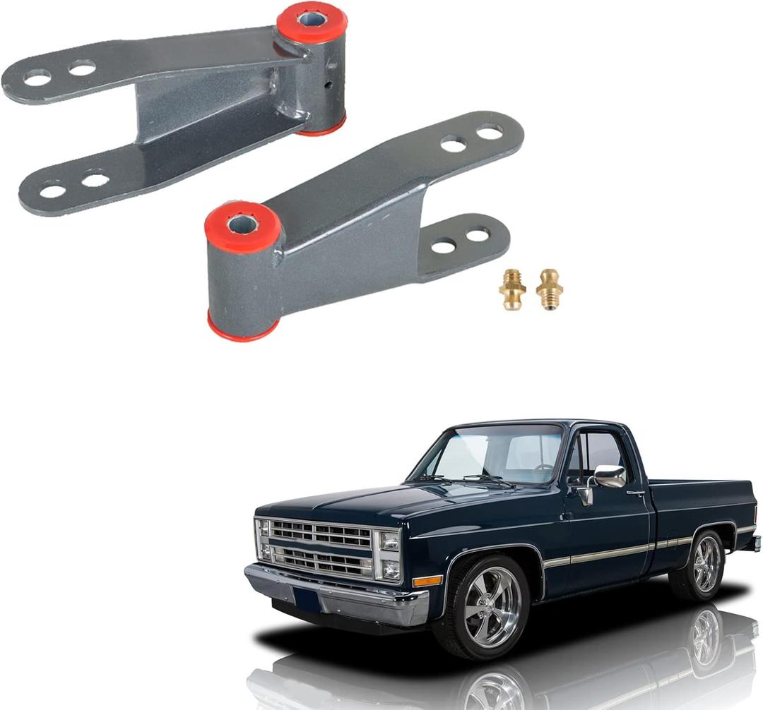 2 Inch Rear Adjustable Leveling Lowering Shackles Drop Kit Replacement for 1973-1987 C10