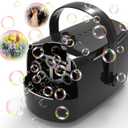 Bubble Machine  18000+ Bubbles Per Minute, 2 Speed Settings, Battery/USB Powered Outdoor Bubble Blower for Toddlers, Birthday Parties, Weddings (Black)