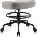 Pneumatic Swivel Rolling Saddle Stool 504 Kalea with Adjustable Foot Ring for Clinic SPA Tattoo and Home (Urban Taupe, Standard)
