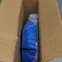 Deck Mounted Bird Bath for Outside, Detachable Plastic Birdbath & Birdfeeder Bowl with Adjustable Metal Clamp, Easy to Clean & Install Bird Baths for Railing Balcony Fence Garden Decor (Blue)