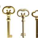 5-Key Skeleton Key Set,Universal Replacement Skeleton Keys Kit for Antique Dresser, Chinese Cabinet, Antique Furniture and Old Style Cabinets or Doors (5 pcs)