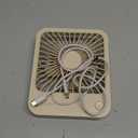 JISULIFE Desk Fan Battery Rechargeable, 4500mAh 180Foldable Portable Personal Fan, 4 Speeds Adjustable Long Battery-life for Home Office Travel Outdoor Gifts for Women Men-Brown