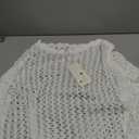EVALESS Off The Shoulder Loose Knit Summer Sweater for Women Beach Vacation Clothes for Women Trendy 2026 (Medium, White)