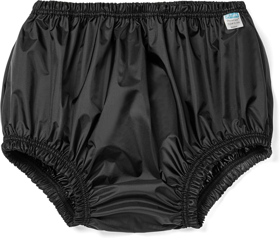 Incontinence Leak-Protection, Washable Pull-On Cover Pant, Advanced Duralite-Cool-Lightweight-Durable- Kleinert's (Black, Large)