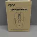 INPHIC Bluetooth Mouse Wireless, Tri-Mode, Upgraded Visible Battery, 2400 DPI, Silent Ergonomic Computer Mice, Mac, PC etc.-Gray