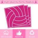 168 PCS Pink Volleyball Party Supplies Serves 24, Disposable Tableware Set with Plates Napkins Cups Cutlery Straws, Sports Birthday & Breast Cancer Awareness Decorations
