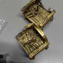 Skylety 12 Pieces Garden Furniture Ornaments Miniature Table and Chairs Set Village Micro Resin Bench Chair for Dollhouse Accessories Home Micro Landscape (Cute Style)