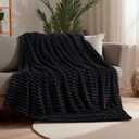 Joiedomi Twin Blanket for Bed, Soft & Warm Black Fleece Blankets Gifts for Women Men Mom, Cozy Cute Soft Throw 60x80 Inches