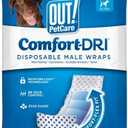 OUT! Petcare Disposable Dog Diapers Male, Potty Training, Male Dog Diapers, Puppy Training, Belly Bands, Pet Supplies, for Incontinence, Puppy Essentials, 18”-25” Waist, Medium/Large, 32 Count