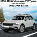 330Lbs Roof Rack Cross Bars Compatible with Volkswagen VW Tiguan 2018-2026 (Not for Limited) & Taos 2022-2026, Heavy Duty Aluminum Roof Rails Top-Mount Crossbars Rooftop Cargo Carrier
