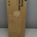 loukin Monitor Stand Riser for Desk, 22.4" x 8.3" Larger Computer Stand for Laptop, PC, Printer, Sturdy Desktop Computer Shelf with Non-Skid Rubber, Home Office, Natural Wood