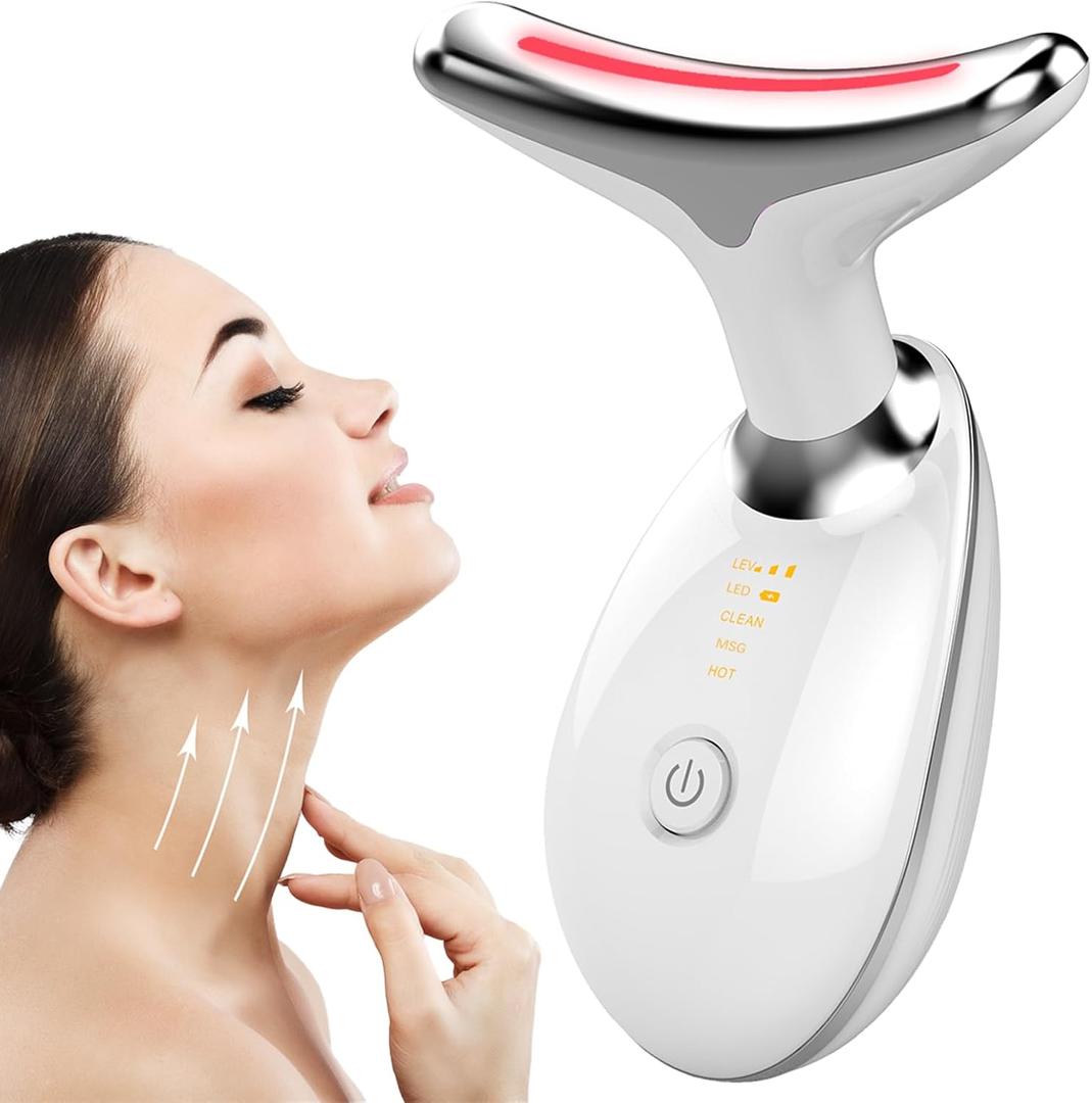 Face Sculpting Tool, Neck and Face Massager, Portable 3 in 1 Facial Device for Daily Skin Care, White