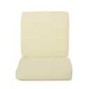 Outdoor Water Resistant Fabric Club Chair Cushions by Christopher Knight Home - Cream, 2 Pack