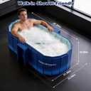 Portable Bathtub for Adult 47" Large Collapsible Cold Plunge Bathtub Foldable No Installation Ice Bath Tub for Shower Stall, Bathroom Hot SPA Soaking Standing Tub