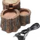 550ML Reptile Water Fountain with Food Dish  Terrarium Drinking Fountain for Bearded Dragon, Gecko, Chameleon, Lizard, Tree Frog & Turtle  Keeps Water Clear, Easy-to-Use Water Dispenser