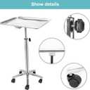 Premium Metal Extra Large Salon Tray Medical Tray Mayo Stand with Wheels