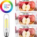 Gozelux E26 LED Bulb 6W Equal 60 Watt Light Bulbs Daylight 5000K E26 Edison Bulb AC120V 750lm Dimmable 5 Inch Long Tubular T10 LED Bulb for Rustic Pendant, Chandeliers, Wall Sconces, Pack of 6