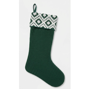 Christmas Stocking Completed Cross Stitch Homemade Handmade Finished
