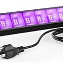Atfoyer 40W LED Black Light Bar for Glow Party, Blacklight with Plug &Switch, Each Light Up 484 Sq.ft Area, Halloween Glow Lights, Body Paint, Stage Lighting