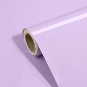Light Purple Contact Paper 23.6"x196" Glossy Lavender Purple Peel and Stick Wallpaper for Kitchen Countertop/Cabinet Self Adhesive Waterproof Wall Paper Removable Decorative Vinyl