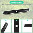 1759055YP High Lift Blades for 48" Mower Deck, Compatible with Simplicity Snapper Ferris Lawn Mower, Replaces 1759055 1757303 1757303YP, 3 Pack