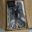 WALI Dual Arm Laptop and Monitor Desk Mount for 17" Notebook and Up to 32" Screen, Gas Spring Dual Monitor Arm with Laptop Tray, Holds up to 19.8 lbs per Arm, VESA 75x75 100x100, Black (GSMP002LP)