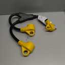 RV Power Adapter Cord-50A Male to (2) 30A Female 2.5 Feet with Handle (CR50302)