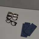 Oversized Reading Glasses Women Men Oprah Style Blue Light Blocking Computer Square Reader Spring Hinge Eyewear LK6085 (C1black+c2brown Tortoise+c3white) +1.50