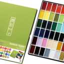 Kuretake GANSAI TAMBI Watercolor Paint Set, 48 Colors, Professional-quality for artists and crafters, for kids, adult, Made in Japan