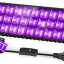 100W Black Light Bar IP66 Waterproof, LED Blacklight with Plug+Switch+6ft Cord, Indoor/Outdoor Black Lights, Light Up 1400 sq.ft, for Neon Glow Party Body Paint Fluorescent Poster Classroom Halloween