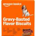 Amazon Basics Crunchy Dog Biscuits Gravy Basted Flavor Dog Treats 5 lb. Box