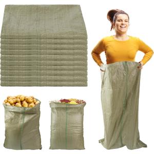 Potato Sack Race Bags, 24x39 - Set of 10, Reusable Sack Race Bags for Family Vegetable Potato Bean Onion Storage