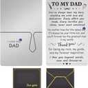5 x To My Dad Gifts Engraved Wallet Card from Son, Fathers Day Gifts from Son, I Love You Dad Birthday Card - I'll Always Be Your Little Boy (Silver)