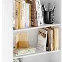Furinno Jaya Book Shelf, 3-Tier Bookshelf, Bookcase with Adjustable Shelves, 9.5 x 24.5 x 40.3, for Organization and Storage, for Living Room, Bedroom, Home Office, White