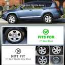 17" Silver Wheel Skins (Set of 4) for 2006-2012 Toyota Rav4, 17 inches ABS Wheel Covers Compatible with 06-12 Rav4 Steel Wheels- Auto Tire Replacement Cap Cover 42611-0R020 42611-42200