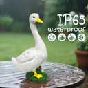 Porch Goose Garden Decor Statues - Large White Yard Goose Statue Resin Duck Sculpture 20" High Lawn Goose Front Porch Goode Home Decorations Housewarming Birthday Gifts for Mom Women