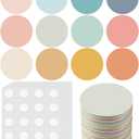 600 Pcs Round Cutouts 2 Inch Assorted Color Paper Bulletin Board Cutouts Round Die Cuts for DIY Home Bulletin Board Decor Theme Party Supplies, Hippie Color